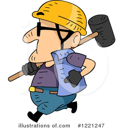 Royalty-Free (RF) Construction Worker Clipart Illustration by BNP Design Studio - Stock Sample #1221247