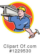 Construction Worker Clipart #1229530 by patrimonio