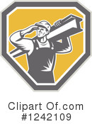 Construction Worker Clipart #1242109 by patrimonio