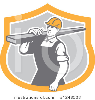 Royalty-Free (RF) Construction Worker Clipart Illustration by patrimonio - Stock Sample #1248528