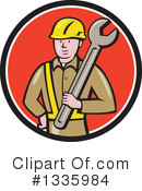 Construction Worker Clipart #1335984 by patrimonio