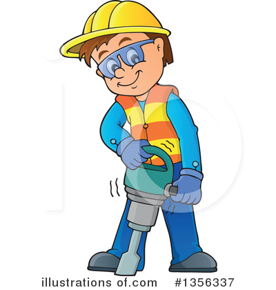 Royalty-Free (RF) Construction Worker Clipart Illustration by visekart - Stock Sample #1356337