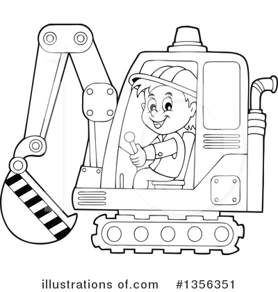 Royalty-Free (RF) Construction Worker Clipart Illustration by visekart - Stock Sample #1356351