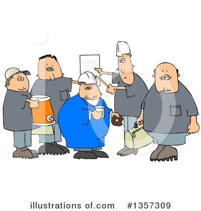 Royalty-Free (RF) Construction Worker Clipart Illustration by djart - Stock Sample #1357309