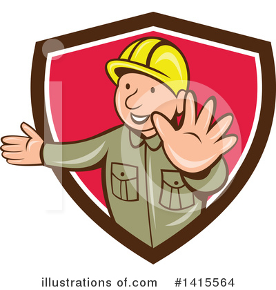 Royalty-Free (RF) Construction Worker Clipart Illustration by patrimonio - Stock Sample #1415564
