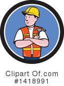 Construction Worker Clipart #1418991 by patrimonio