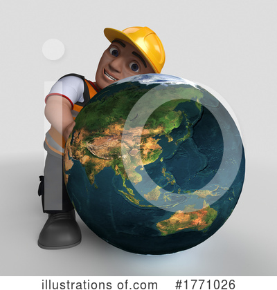 Royalty-Free (RF) Construction Worker Clipart Illustration by KJ Pargeter - Stock Sample #1771026