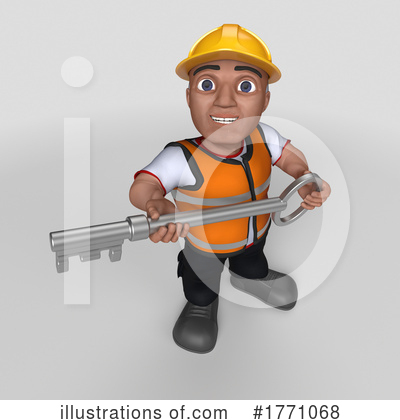 Royalty-Free (RF) Construction Worker Clipart Illustration by KJ Pargeter - Stock Sample #1771068