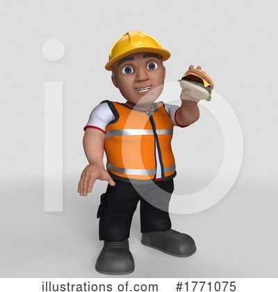 Royalty-Free (RF) Construction Worker Clipart Illustration by KJ Pargeter - Stock Sample #1771075