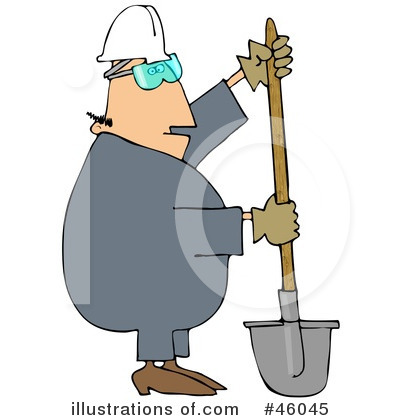 Royalty-Free (RF) Construction Worker Clipart Illustration by djart - Stock Sample #46045