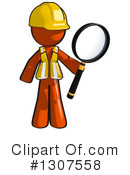 Contractor Orange Man Clipart #1307558 by Leo Blanchette