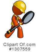 Contractor Orange Man Clipart #1307559 by Leo Blanchette