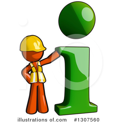 Royalty-Free (RF) Contractor Orange Man Clipart Illustration by Leo Blanchette - Stock Sample #1307560