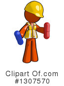 Contractor Orange Man Clipart #1307570 by Leo Blanchette