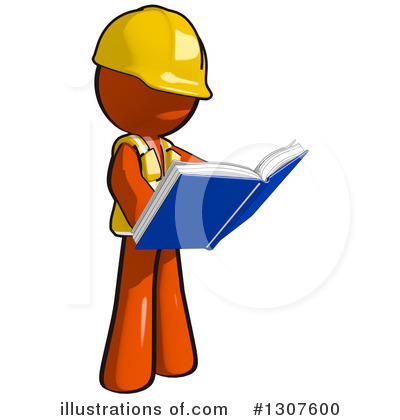 Royalty-Free (RF) Contractor Orange Man Clipart Illustration by Leo Blanchette - Stock Sample #1307600