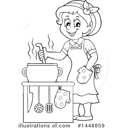 Royalty-Free (RF) Cooking Clipart Illustration by visekart - Stock Sample #1448859