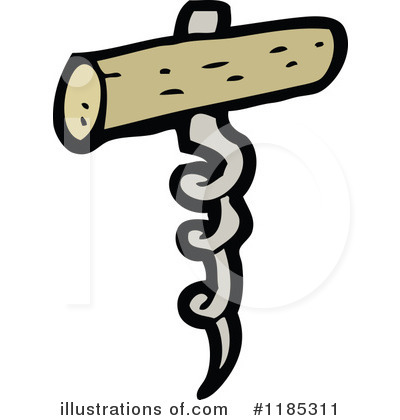 Royalty-Free (RF) Corkscrew Clipart Illustration by lineartestpilot - Stock Sample #1185311