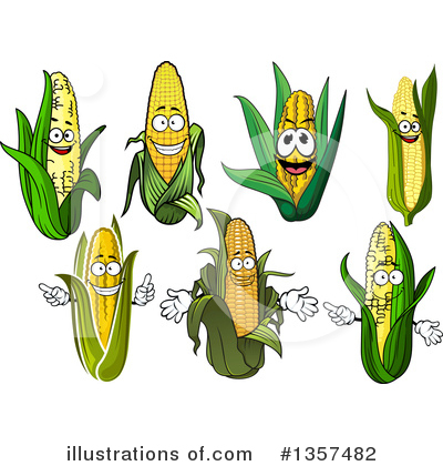 Royalty-Free (RF) Corn Clipart Illustration by Vector Tradition SM - Stock Sample #1357482