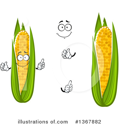 Royalty-Free (RF) Corn Clipart Illustration by Vector Tradition SM - Stock Sample #1367882