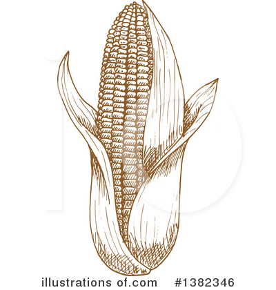 Royalty-Free (RF) Corn Clipart Illustration by Vector Tradition SM - Stock Sample #1382346