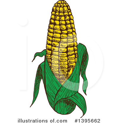 Royalty-Free (RF) Corn Clipart Illustration by Vector Tradition SM - Stock Sample #1395662