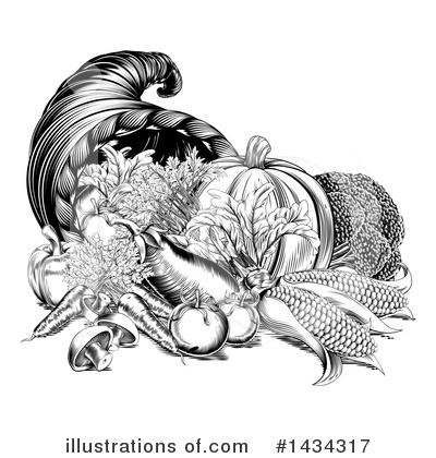 Royalty-Free (RF) Cornucopia Clipart Illustration by AtStockIllustration - Stock Sample #1434317