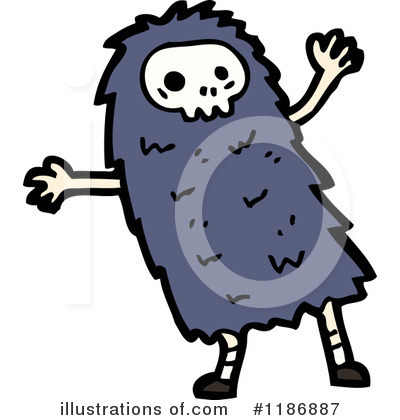 Skull Costume Clipart #1186887 by lineartestpilot