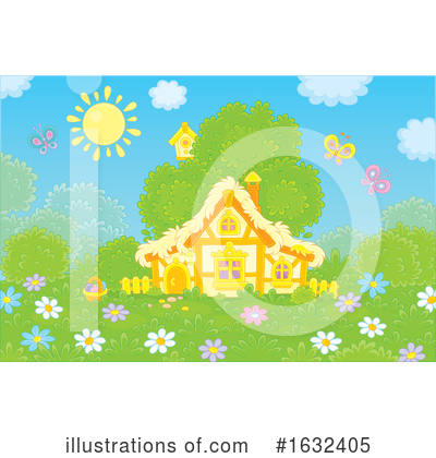 Royalty-Free (RF) Cottage Clipart Illustration by Alex Bannykh - Stock Sample #1632405