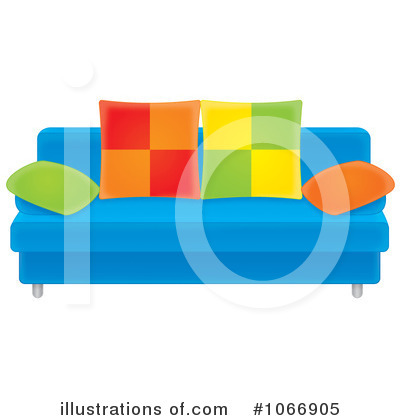 Royalty-Free (RF) Couch Clipart Illustration by Alex Bannykh - Stock Sample #1066905