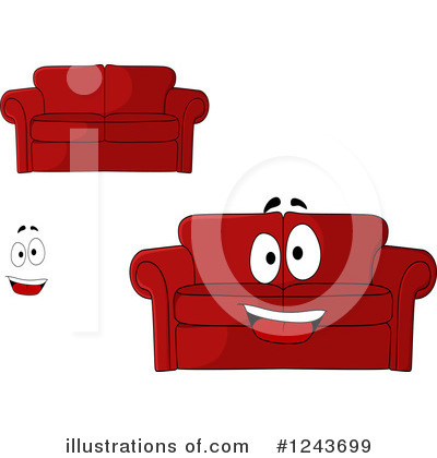 Royalty-Free (RF) Couch Clipart Illustration by Vector Tradition SM - Stock Sample #1243699