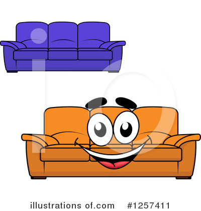 Royalty-Free (RF) Couch Clipart Illustration by Vector Tradition SM - Stock Sample #1257411