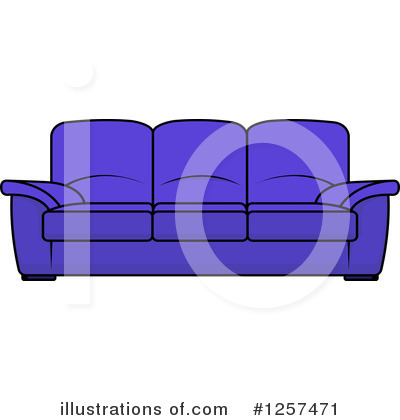 Royalty-Free (RF) Couch Clipart Illustration by Vector Tradition SM - Stock Sample #1257471