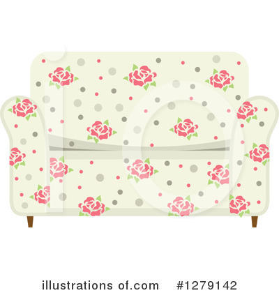 Royalty-Free (RF) Couch Clipart Illustration by BNP Design Studio - Stock Sample #1279142