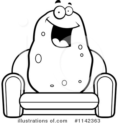 Royalty-Free (RF) Couch Potato Clipart Illustration by Cory Thoman - Stock Sample #1142363