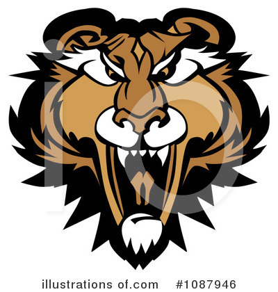 Royalty-Free (RF) Cougar Clipart Illustration by Chromaco - Stock Sample #1087946