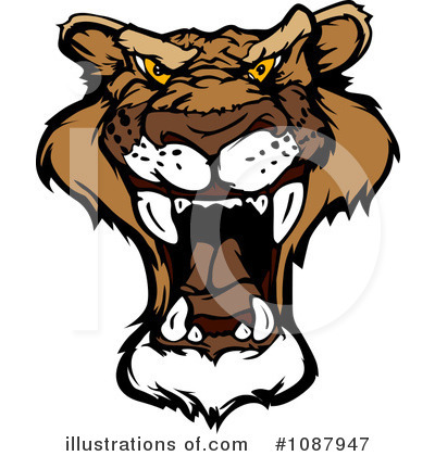 Royalty-Free (RF) Cougar Clipart Illustration by Chromaco - Stock Sample #1087947
