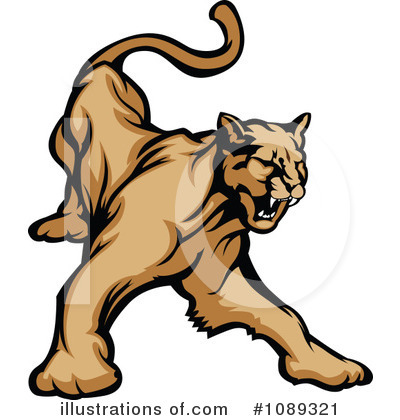 Royalty-Free (RF) Cougar Clipart Illustration by Chromaco - Stock Sample #1089321