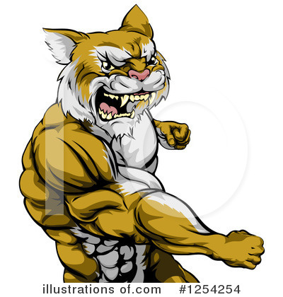 Royalty-Free (RF) Cougar Clipart Illustration by AtStockIllustration - Stock Sample #1254254