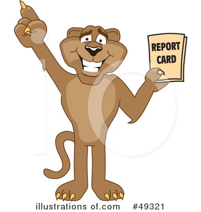 Royalty-Free (RF) Cougar Mascot Clipart Illustration by Mascot Junction - Stock Sample #49321