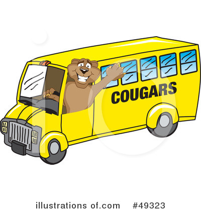 Royalty-Free (RF) Cougar Mascot Clipart Illustration by Mascot Junction - Stock Sample #49323