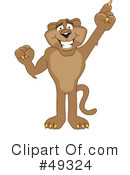 Cougar Mascot Clipart #49324 by Mascot Junction