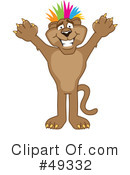 Cougar Mascot Clipart #49332 by Mascot Junction
