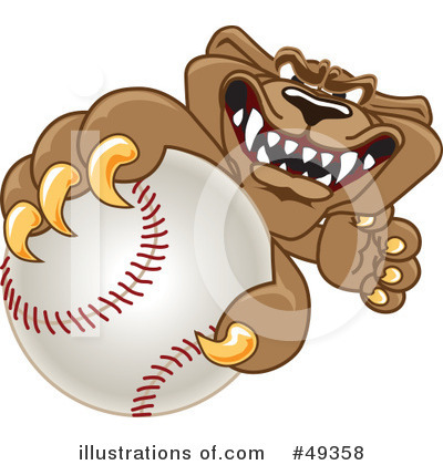 Royalty-Free (RF) Cougar Mascot Clipart Illustration by Mascot Junction - Stock Sample #49358
