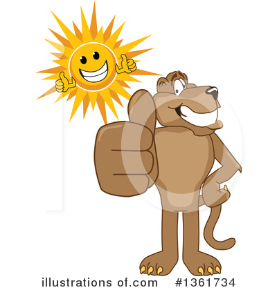 Royalty-Free (RF) Cougar School Mascot Clipart Illustration by Mascot Junction - Stock Sample #1361734