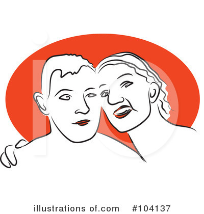 Royalty-Free (RF) Couple Clipart Illustration by Prawny - Stock Sample #104137