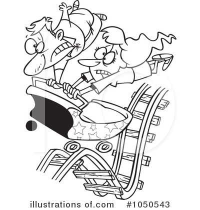 Roller Coaster Clipart #1050543 by toonaday