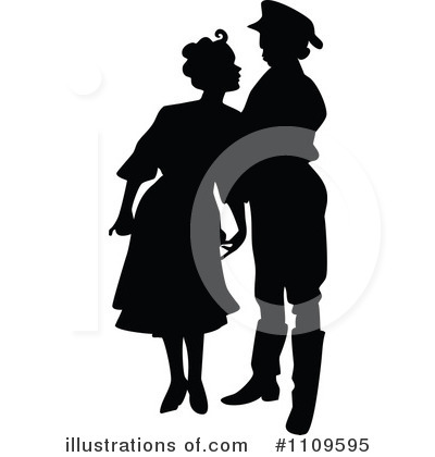 Royalty-Free (RF) Couple Clipart Illustration by Prawny Vintage - Stock Sample #1109595