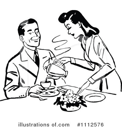 Royalty-Free (RF) Couple Clipart Illustration by Prawny Vintage - Stock Sample #1112576