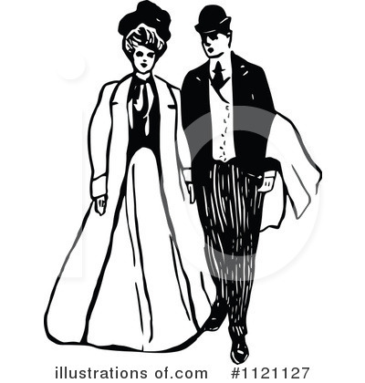 Royalty-Free (RF) Couple Clipart Illustration by Prawny Vintage - Stock Sample #1121127