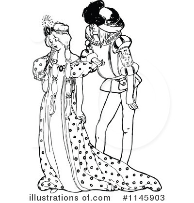 Royalty-Free (RF) Couple Clipart Illustration by Prawny Vintage - Stock Sample #1145903